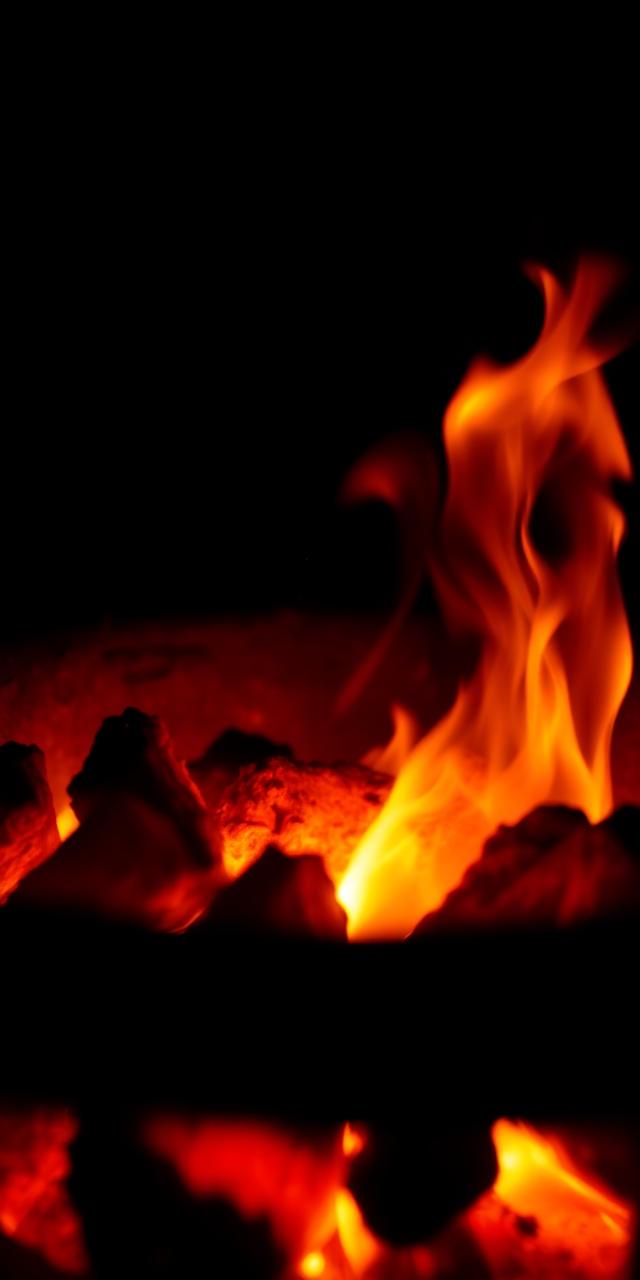 Glowing embers